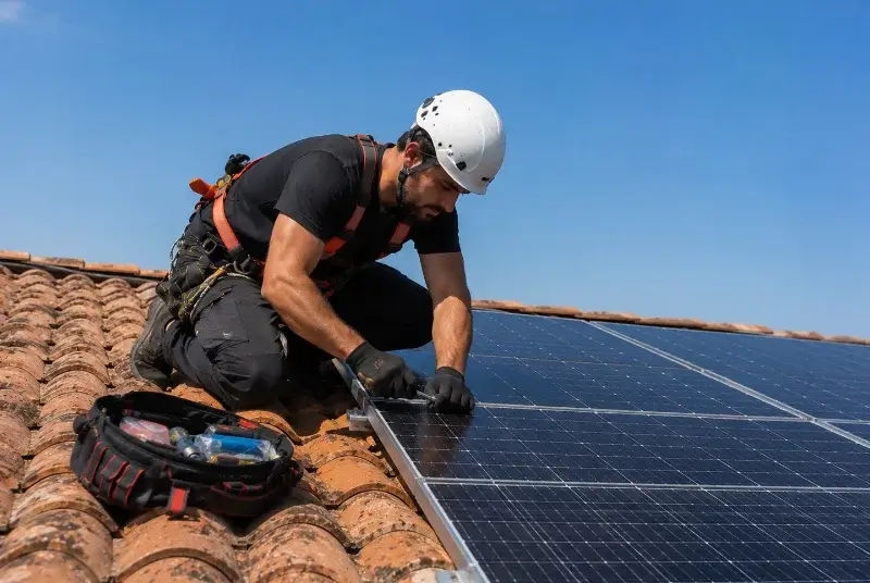Maintenance et monitoring de panneaux solaires au Perthus