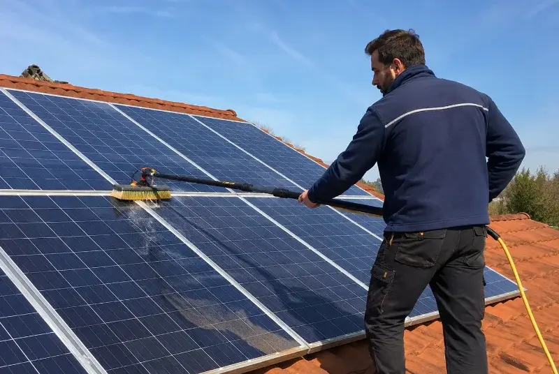 Nettoyage et entretien de panneaux solaires au Perthus