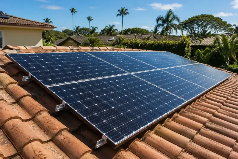 Installation de panneaux solaires au Perthus